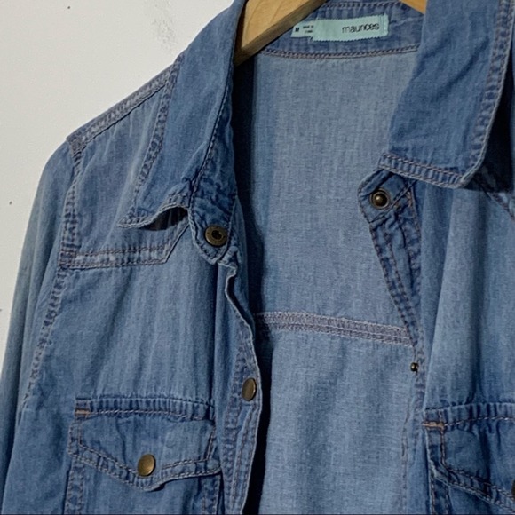 EUC Maurices Denim Western Style Snap‎ Front Shirt - Picture 8 of 10